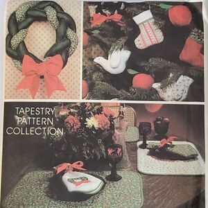 Vintage 80s McCalls Pattern Avon Holiday Stocking Wreath Ornaments Napkins Uncut